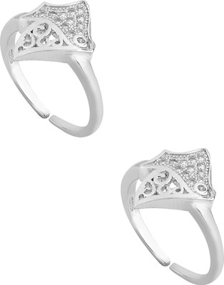 

Jewel99 Princess Delight Sterling Silver Swarovski Zirconia Platinum Plated Toe Ring