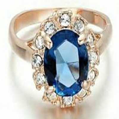 

Stile Alloy Gold-plated Plated Ring, Blue