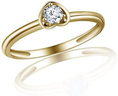 

Anopchand Tilokchand Jewellers Silver Cubic Zirconia Gold-plated Plated Ring, White