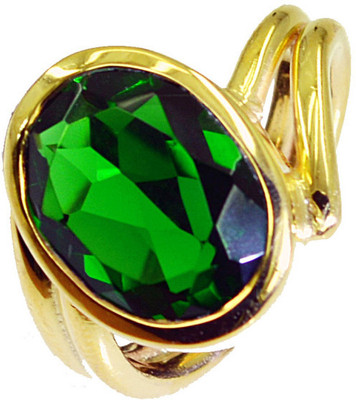 57% OFF on Riyo Appealingstar Emerald Cz Copper Cubic Zirconia Yellow Gold Plated Ring