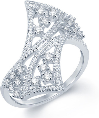 

Sukkhi Sleek Alloy Rhodium Plated Ring, White