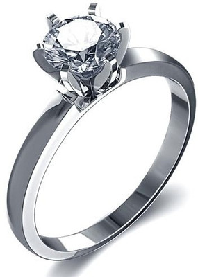 37% OFF on Kirati Silver Cubic Zirconia Platinum Plated Ring