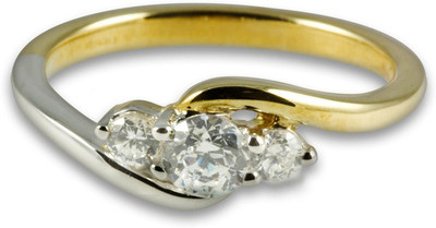 

Facetzinspire Real Gold Diamond Gold-plated Plated Ring, Gold;silver
