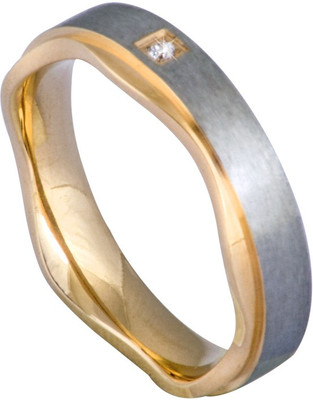 87% OFF on Sparkling Drop Stainless Steel Cubic Zirconia Ring