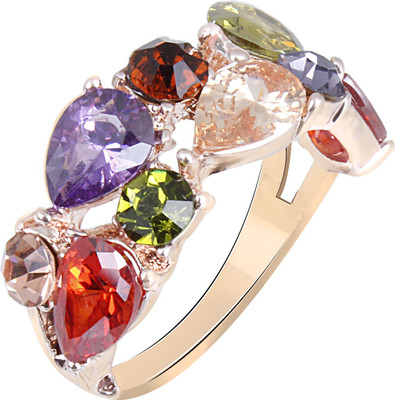 

Fasherati Alloy Crystal Ring, Multicolor