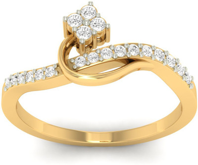 

Jewels5 Adhillea 18kt Diamond Yellow Gold ring(Rhodium Plated)