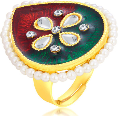 

Sukkhi Youthful Designer Traditional Cocktail Gold Plated Alloy Gold-plated Plated Ring
