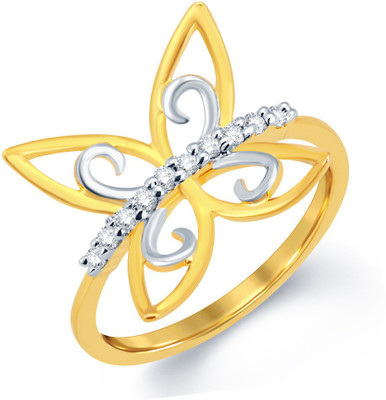 

Sukkhi Butterfly Alloy Rhodium, Gold-plated Plated Ring, White;gold