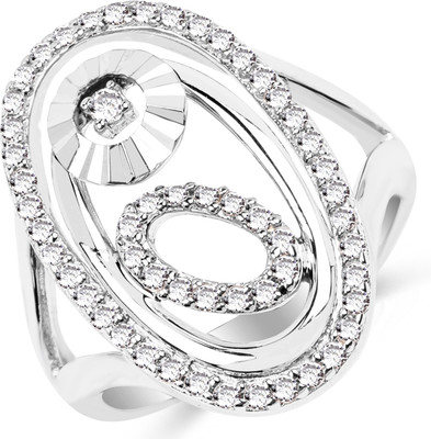 

Johareez Beautiful Sterling Silver Cubic Zirconia Rhodium Plated Ring, White