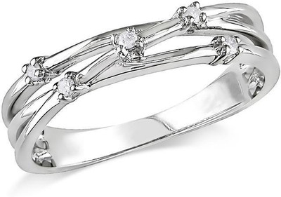 

Kiara Jewellery Pallavi Sterling Silver Swarovski Zirconia Gold-plated Plated Ring
