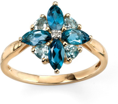 

Facetzinspire Real Gold Diamond Gold-plated Plated Ring, Gold;silver