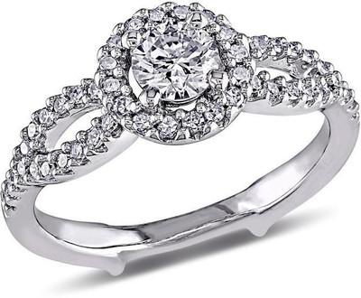 

Kiara Jewellery Anushka Sterling Silver Swarovski Zirconia Gold-plated Plated Ring