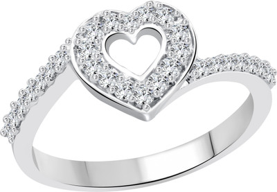 

Vighnaharta Forever Heart Alloy Cubic Zirconia Gold-plated Plated Ring, Silver