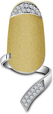

Anopchand Tilokchand Jewellers Silver Cubic Zirconia Gold-plated Plated Nail Ring