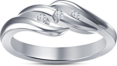 

Vorra Fashion Three Stone Sterling Silver Cubic Zirconia Platinum Plated Ring