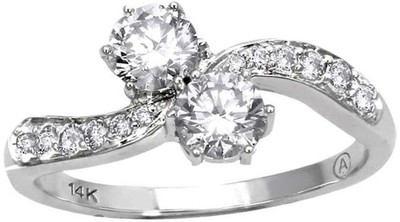 

Kiara Jewellery Sterling Silver Swarovski Zirconia Rhodium Plated Ring, White