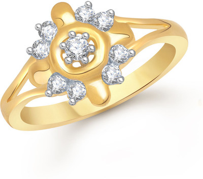 

Meenaz Forever Shape Gold & Rhodium Alloy Cubic Zirconia Ring