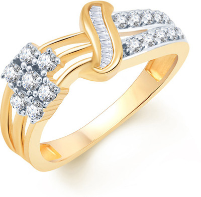 

Sukkhi Gleaming Alloy Cubic Zirconia Gold-plated, Rhodium Plated Ring, Gold;white