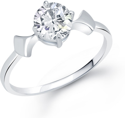 

VK Jewels Alloy Cubic Zirconia Rhodium Plated Ring, Silver