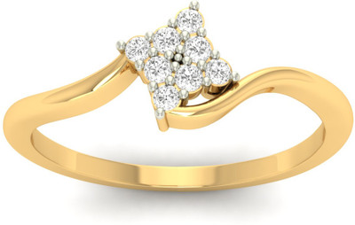 

Jewels5 18kt Diamond Yellow Gold ring(Rhodium Plated)