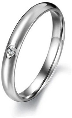 

Aaishwarya Alloy Crystal 18K White Gold Plated Ring, Silver