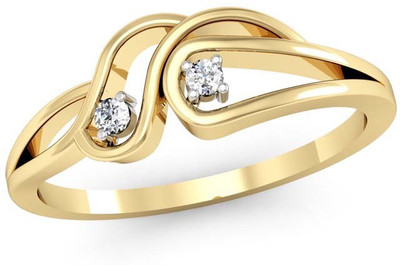 

Kataria Jewellers The Isabeau American Diamond 92.5 BIS Hallmarked Silver Ring, Yellow
