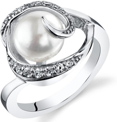 

Kiara Jewellery Kimaya Sterling Silver Swarovski Zirconia Gold-plated Plated Ring