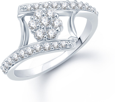 

VK Jewels Alloy Rhodium Plated Ring, Silver