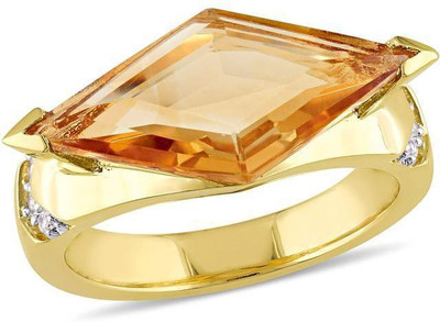 

Kiara Jewellery Swapna Sterling Silver Swarovski Zirconia Gold-plated Plated Ring