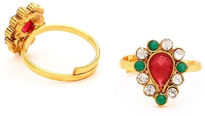 

Sukkhi Australian Diamond Stone Studded Zinc Gold-plated Plated Toe Ring