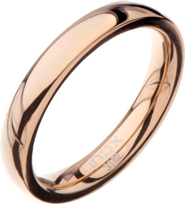 Inox Jewelry Polished 3mm Band Stainless Steel Ring, Copper