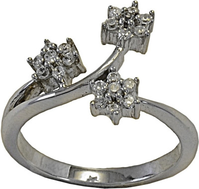 25% OFF on Missori Modern Indian R13 Sterling Silver Cubic Zirconia Rhodium Plated Ring