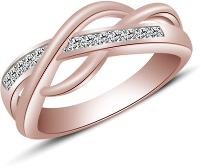 

Anopchand Tilokchand Jewellers Silver Cubic Zirconia Gold-plated Plated Ring, Platinum