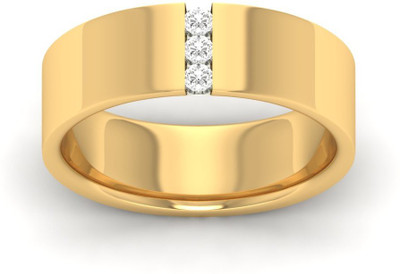 

Jewels5 Aaron 14kt Diamond Yellow Gold ring(Rhodium Plated)
