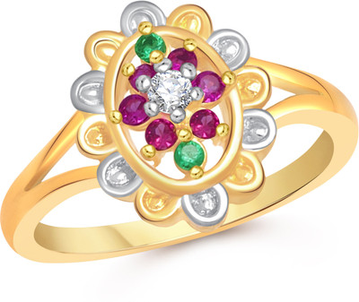 

VK Jewels Multi Color Stones Alloy Cubic Zirconia Gold Plated Ring