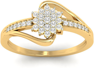 

Jewels5 Pandora 14kt Diamond Yellow Gold ring(Rhodium Plated)