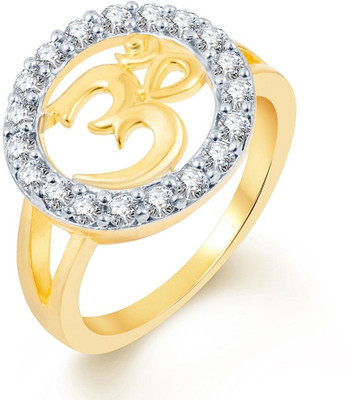 

Sukkhi Alluring Alloy Cubic Zirconia Gold-plated, Rhodium Plated Ring, Gold;white