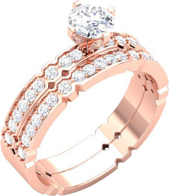 

Kiara Jewellery Ashwini Silver Cubic Zirconia Rhodium Plated Ring, Pink
