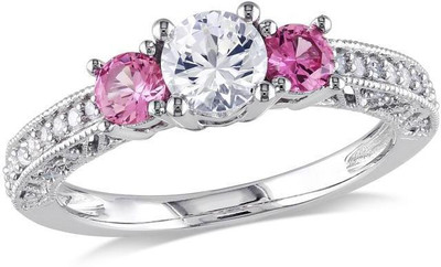 

Kiara Jewellery Divya Sterling Silver Swarovski Zirconia Gold-plated Plated Ring