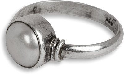 7% OFF on Silverwala Silver Pearl Ring