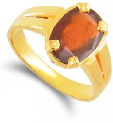 SMS Retail 9.25 Ratti Stone Garnet Copper Plated Ring