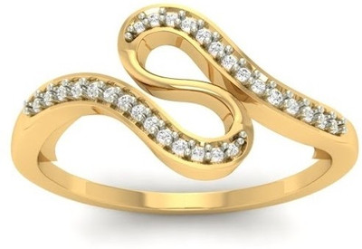 

Jewels5 Loasa 18kt Diamond Yellow Gold ring(Rhodium Plated)