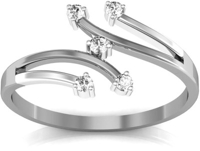 AG Jewellery Janavi Sterling Silver Diamond Ring, White