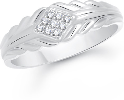 

VK Jewels Decent Alloy Cubic Zirconia Rhodium Plated Ring, Silver