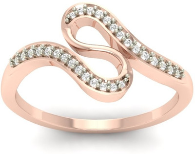 

Jewels5 18kt Diamond Rose Gold ring(Rhodium Plated)