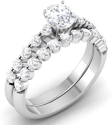 

Kiara Jewellery Silver Cubic Zirconia Rhodium Plated Ring, White