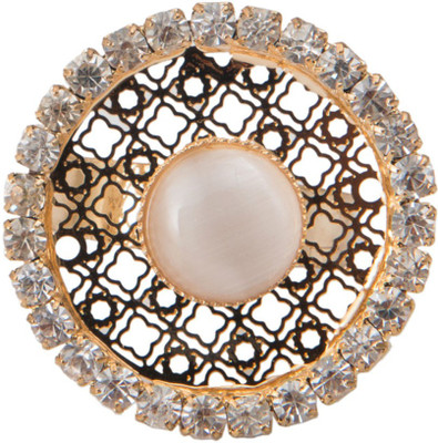 

Taj Pearl Designer Alloy Ring, Gold