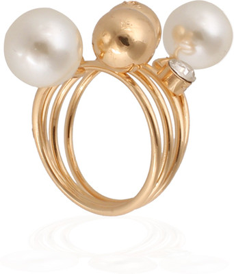 

Fasherati Pearls Alloy Ring, Gold