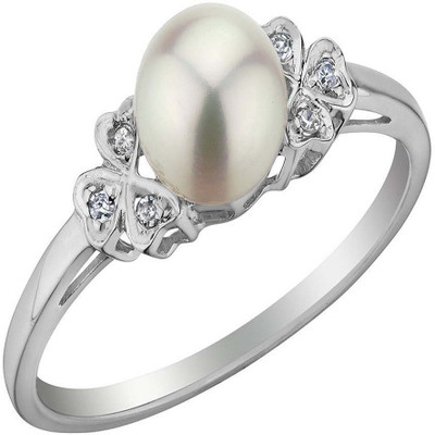 

AG Jewellery Sterling Silver Diamond Ring, White