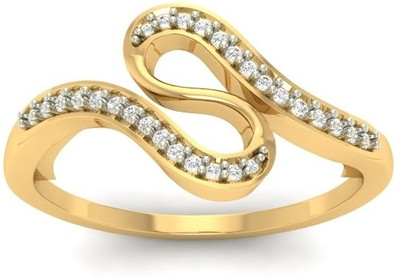 

Jewels5 Loasa 18kt Diamond Yellow Gold ring(Rhodium Plated)